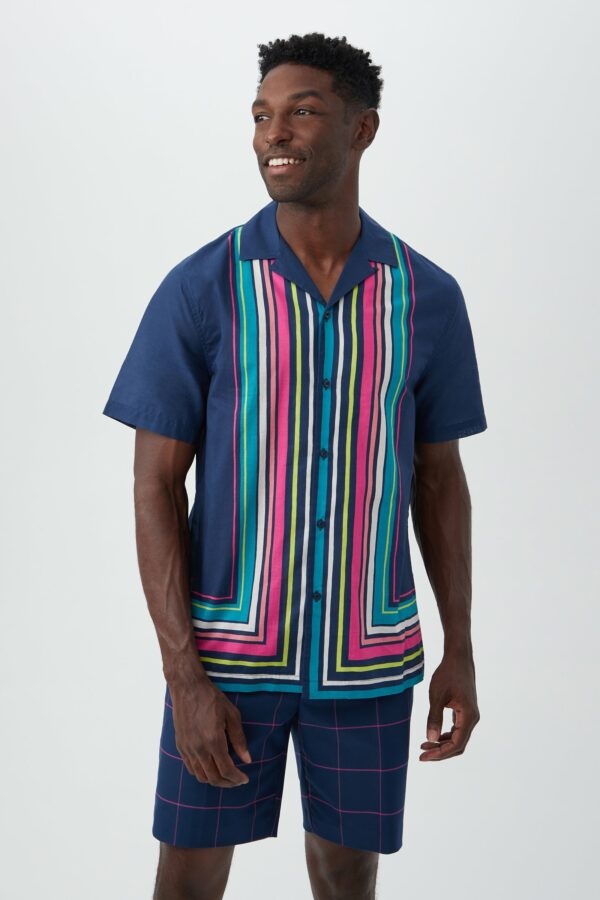 Mr Turk Josue Short Sleeve Shirt / Ink Multi