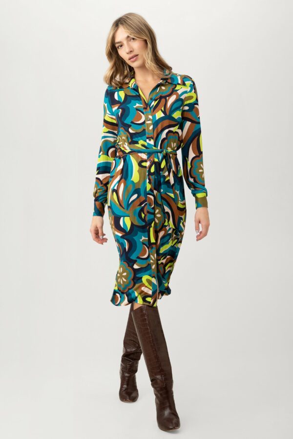 Trina Turk Radio City Dress / Tribeca Teal Multi