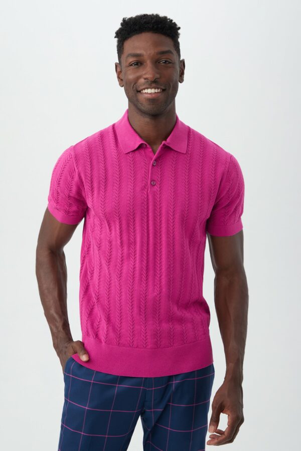 Mr Turk Cole Short Sleeve Polo / Trina Pink