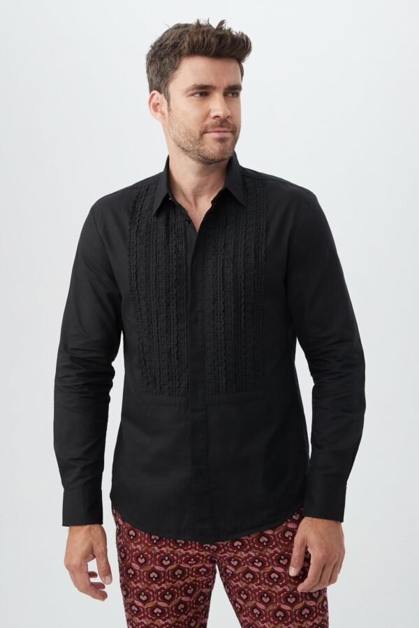 Mr Turk Butler Tux Shirt / Black