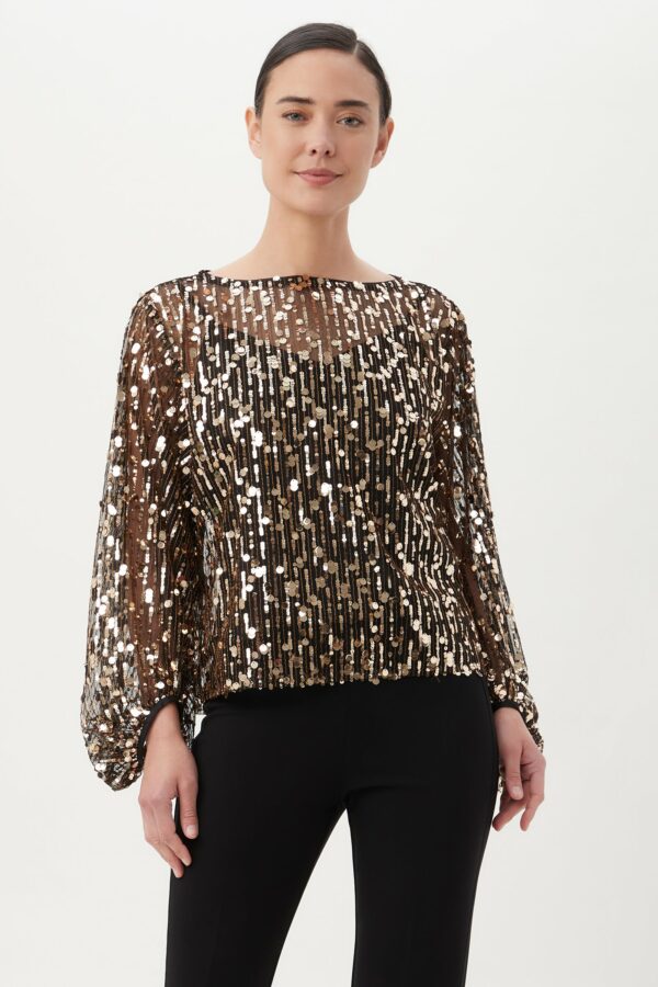 Trina Turk Ursa Top / Black/Gold