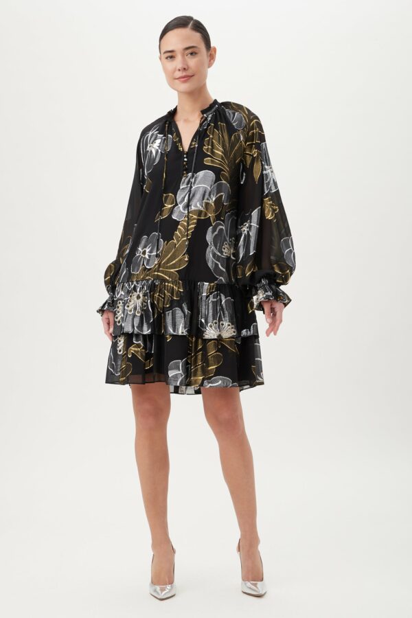 Trina Turk Hinode Dress / Black/Metallic