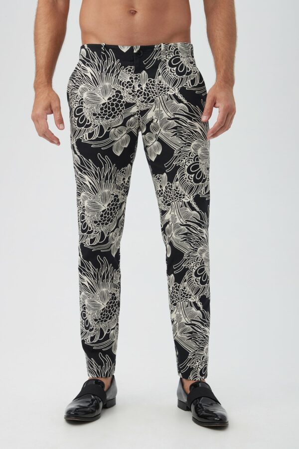 Mr Turk Alex Slim Trouser / Black/White