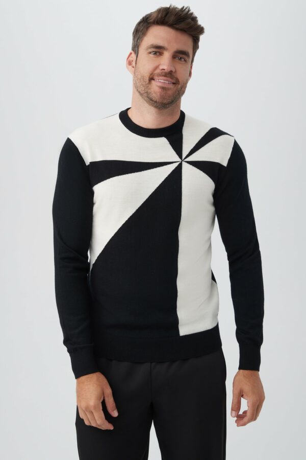 Mr Turk Rays Sweater / Black/Winter White