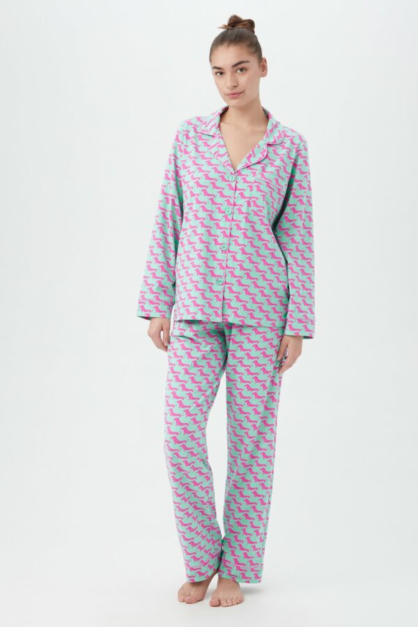 Komar - Bedhead Dog Walk Classic Pj Set / Purple