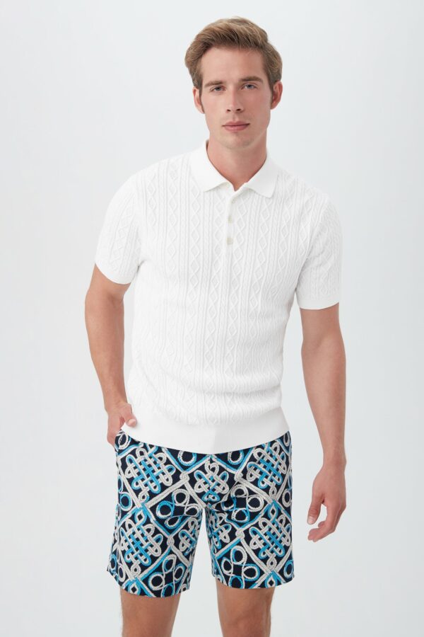 Mr Turk Newport Short Sleeve Polo / Whitewash