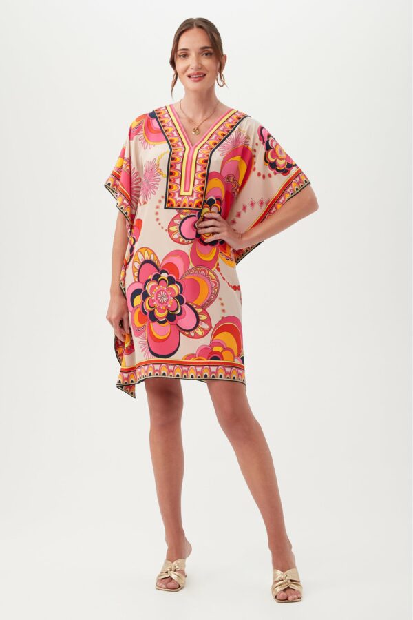 Trina Turk Theodora Caftan Dress / Flawless Beige Multi