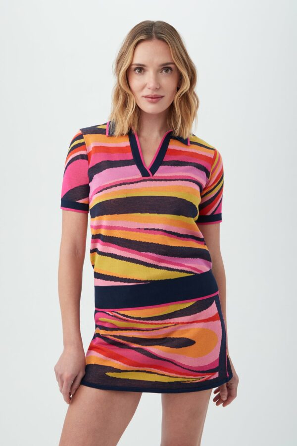 Trina Turk La Jolla Short Sleeve Polo / Multi