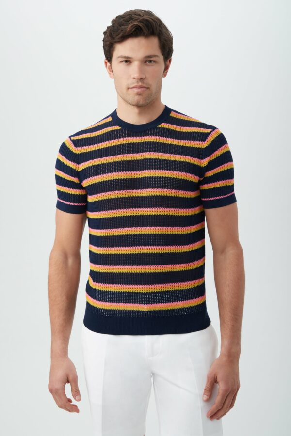 Mr Turk Carlo Short Sleeve Crewneck / Ink Multi