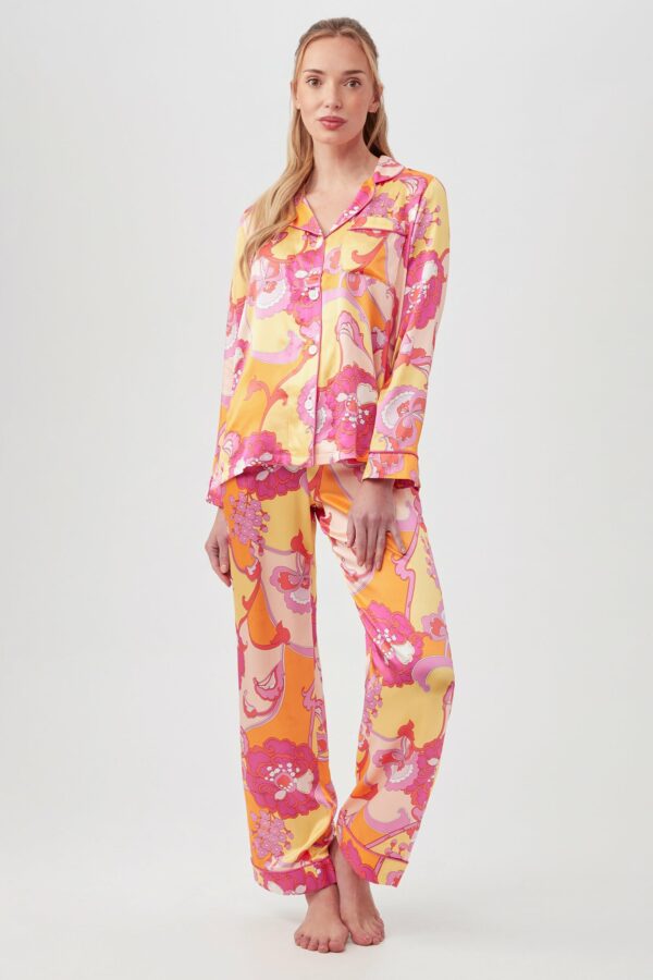 Komar - Bedhead Apache Bloom Women's Long Sleeve Long Pant Silk Pj Set / Multi