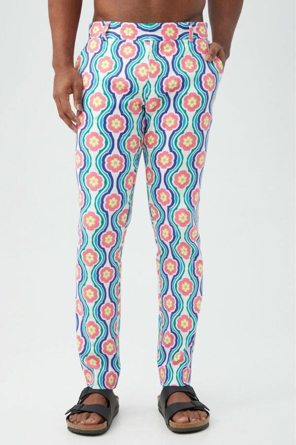 Mr Turk Clyde Slim Trouser / Gulf Stream Multi