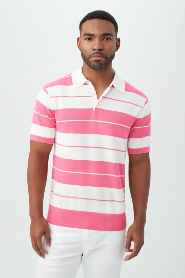 Mr Turk Cisco Short Sleeve Polo / Pink Paradise