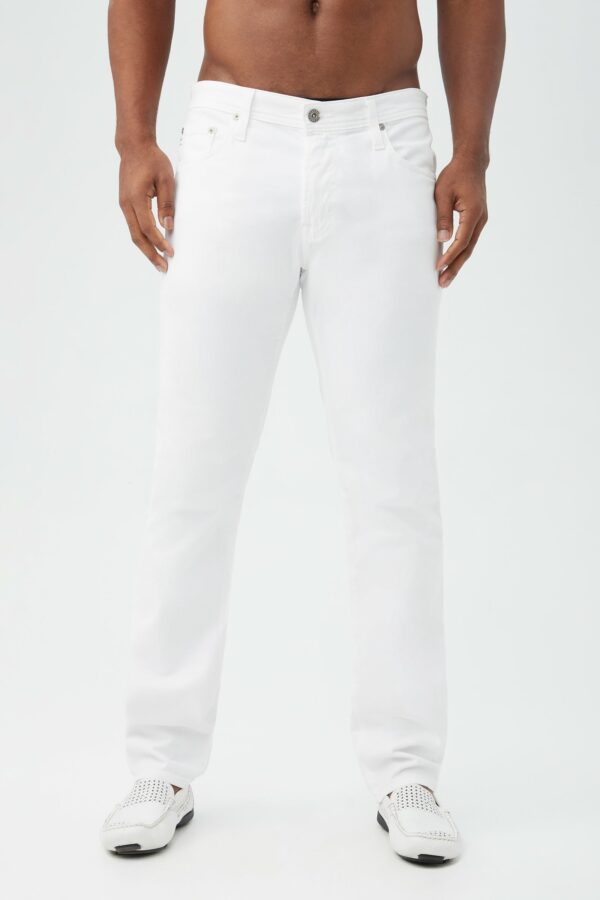 Adriano Goldschmied Men's White Tellis Sueded Slim Jean / White