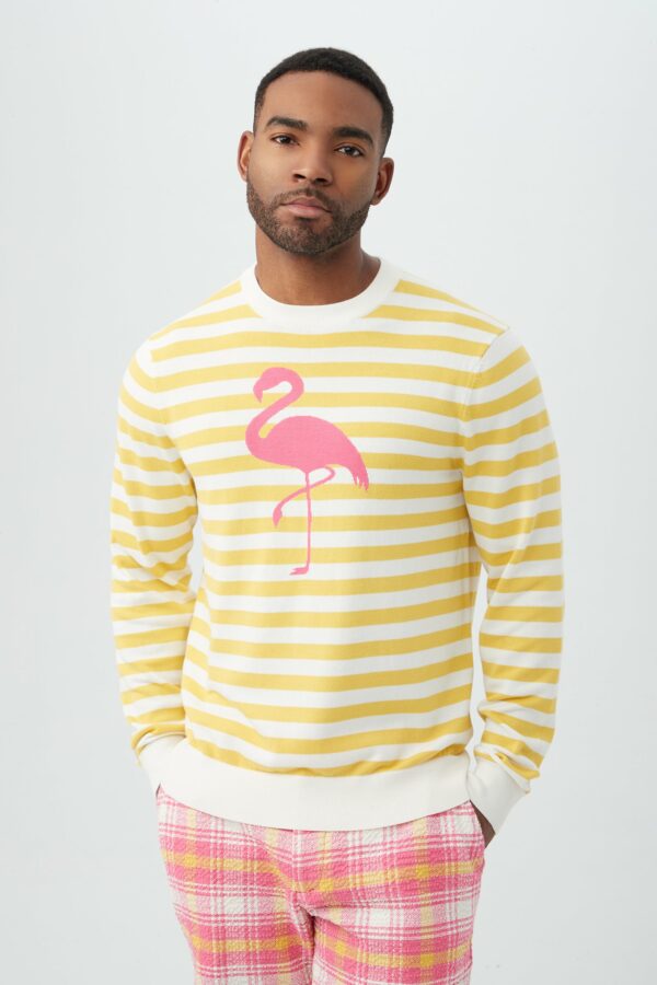 Mr Turk Jame's Flamingo Crewneck / Sunshine State Multi