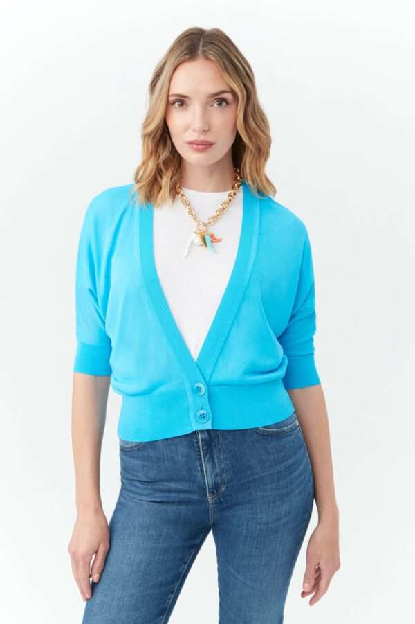 Trina Turk Nola Cardigan / Blue Grotto