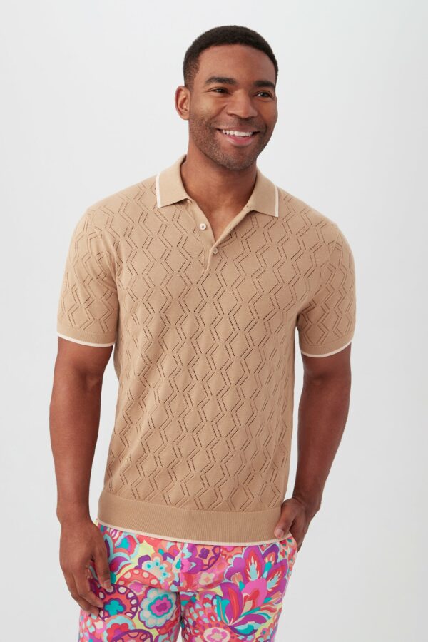 Mr Turk Ringold Short Sleeve Polo / Dark Biscotti