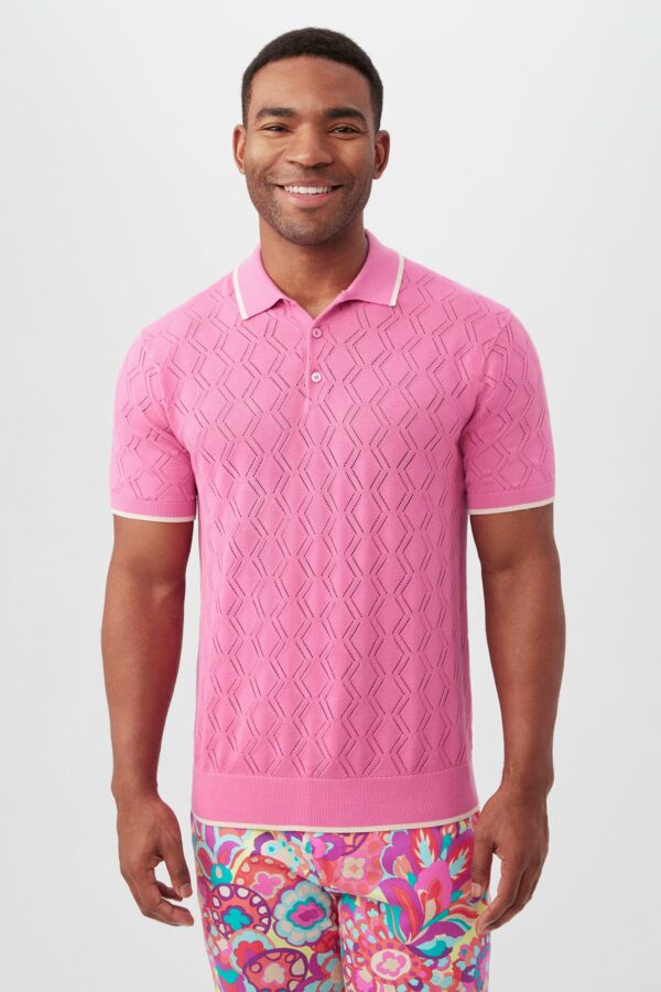 Mr Turk Ringold Short Sleeve Polo / Piazza Pink