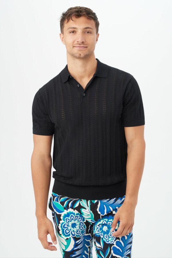 Mr Turk Cole Short Sleeve Polo / Black