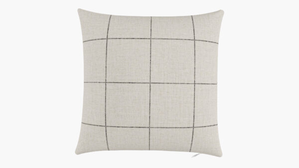 The Inside | Throw Pillow 16" | Coal Windowpane | Feather Down