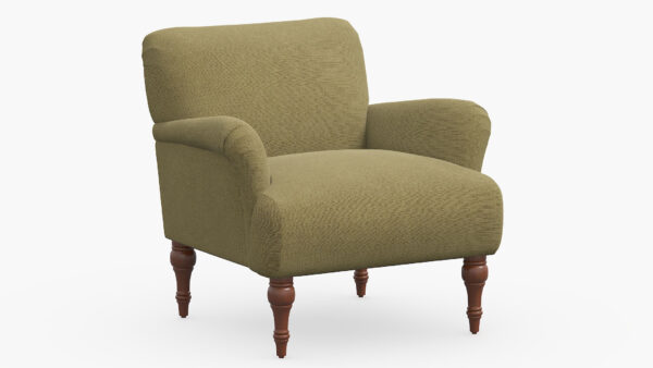 The Inside | Traditional Accent Chair | Olive Linen | Espresso