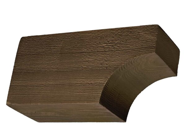 Barron Designs Coarse Sawn Faux Wood Corbel - 6x8x16 - Cove | Burnt Mocha