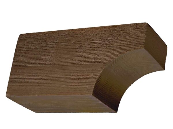 Barron Designs Coarse Sawn Faux Wood Corbel - 6x8x16 - Cove | Rich Walnut