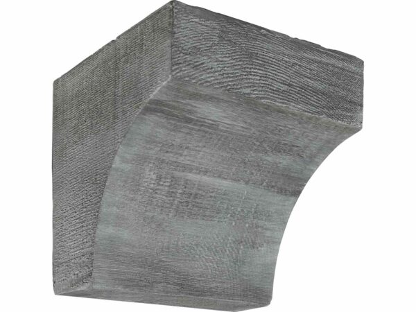 Barron Designs Coarse Sawn Faux Wood Corbel - 10X10X9.5" - Cove | Gray Patina