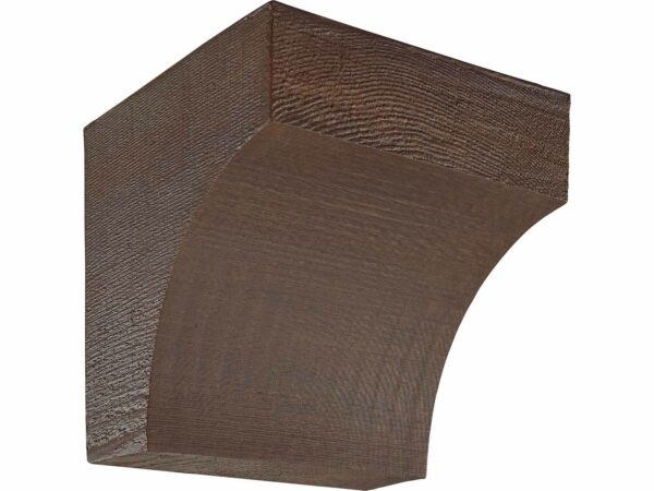 Barron Designs Coarse Sawn Faux Wood Corbel - 10X10X9.5" - Cove | Rich Walnut