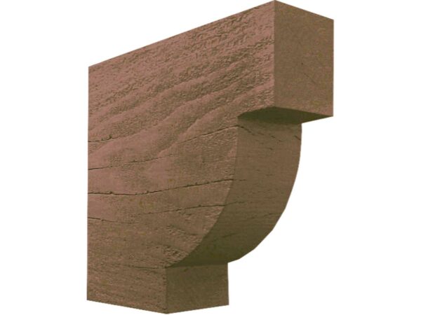 Barron Designs Coarse Sawn Faux Wood Corbel - 4"x12"x12" - Crown | Cinnamon