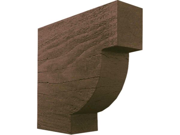 Barron Designs Coarse Sawn Faux Wood Corbel - 4"x12"x12" - Crown | Rich Walnut