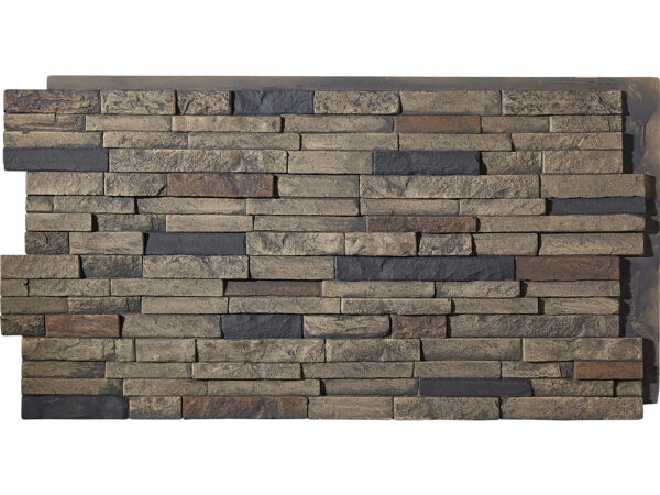 Barron Designs Somerset Dry Stack Faux Stone Wall Panel | Dark Coffee