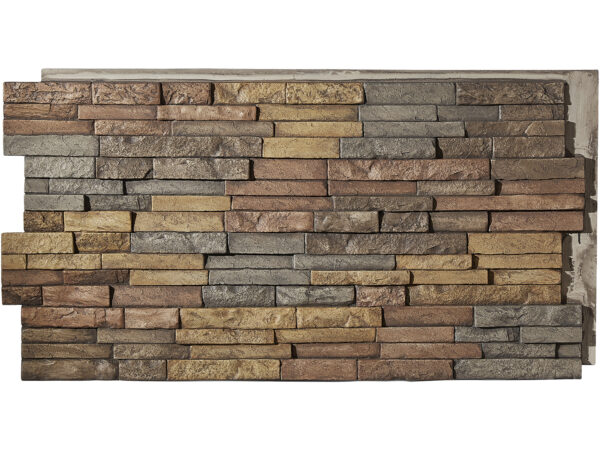 Barron Designs Somerset Dry Stack Faux Stone Wall Panel | Pecan