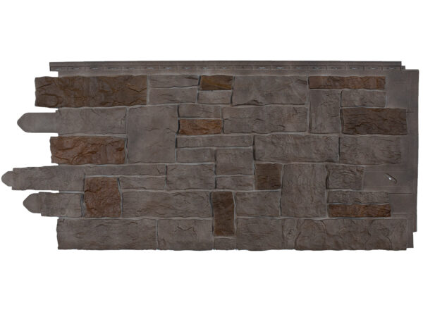 Barron Designs Novik Cobblestone Faux Stone Siding - Case of 10 | Saddle