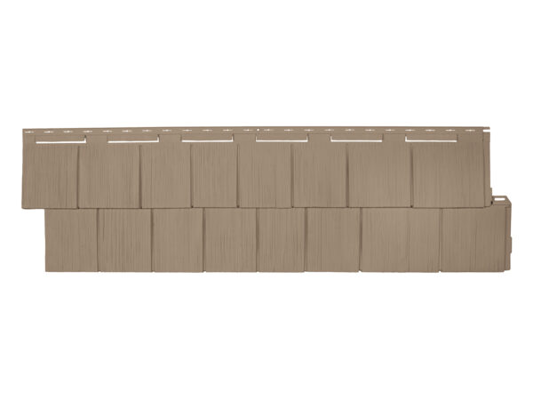 Barron Designs NovikShake RS Roughsawn Cedar Shake Siding Panels - Case of 12 | Khaki