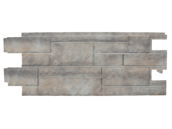 Barron Designs NovikStone PHC Premium Hand-Cut Faux Stone Siding - Case of 9 | Smoke White