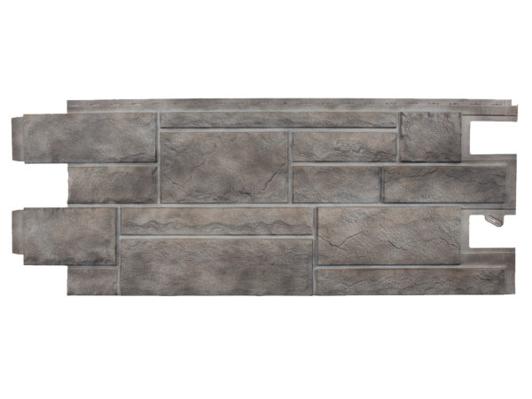 Barron Designs NovikStone PHC Premium Hand-Cut Faux Stone Siding - Case of 9 | Shadow Gray