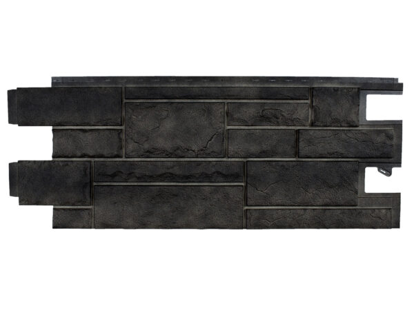 Barron Designs NovikStone PHC Premium Hand-Cut Faux Stone Siding - Case of 9 | Onyx