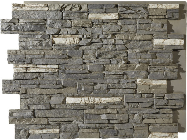 Barron Designs Colorado Dry Stack Faux Stone Wall Panel - Tall | Iced Coffee