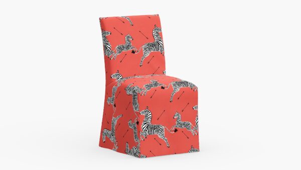 The Inside | Slipcovered Dining Chair | Coral Zebra