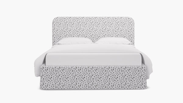 The Inside | Skirted Platform Bed | Black Dalmatian