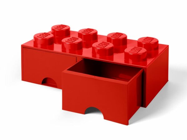 Lego | 8-stud Bright Red Storage Brick Drawer