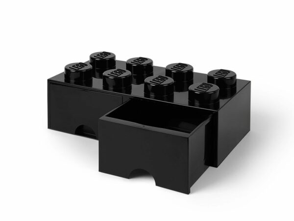 Lego | 8-Stud Black Storage Brick Drawer