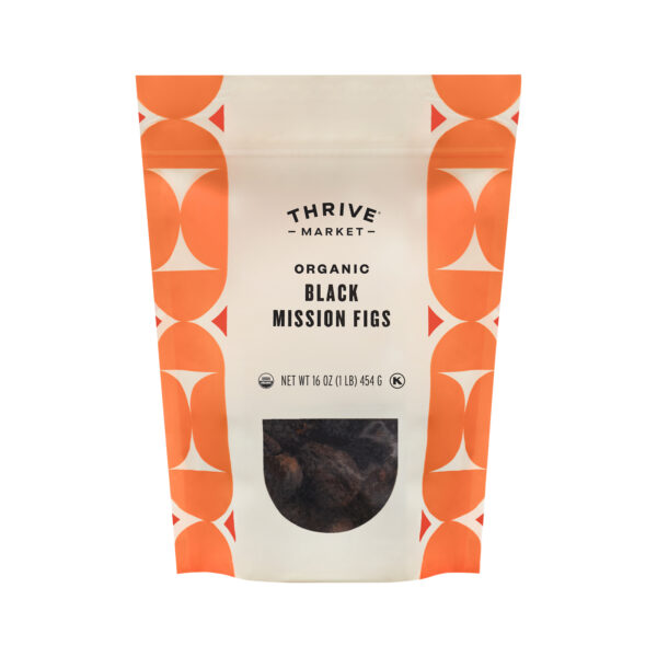 Thrive Market Organic Black Mission Figs 16 oz pouch