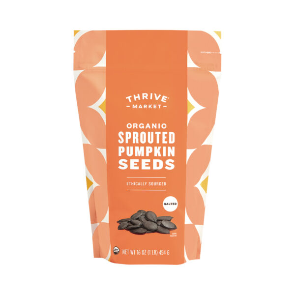 Thrive Market Organic Sprouted Pumpkin Seeds, Lightly Salted 16 oz pouch