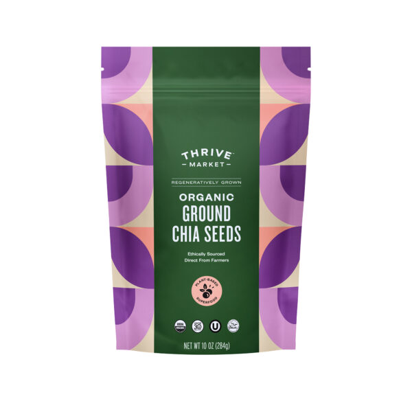 Thrive Market Regeneratively Grown Organic Ground Chia Seeds 10 oz pouch