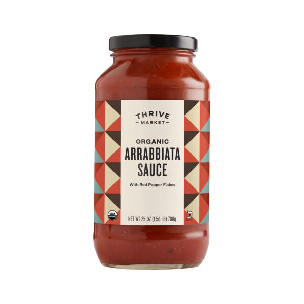 Thrive Market Organic Arrabbiata Sauce 25 oz glass jar