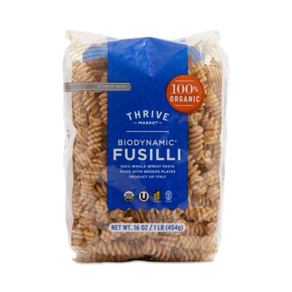 2-Pack Thrive Market Organic Biodynamic Whole Wheat Fusilli 16 oz bag