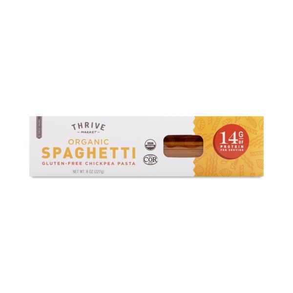 2-Pack Thrive Market Organic Chickpea Pasta, Spaghetti 8 oz box