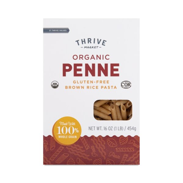 2-Pack Thrive Market Organic Brown Rice Penne 16 oz box