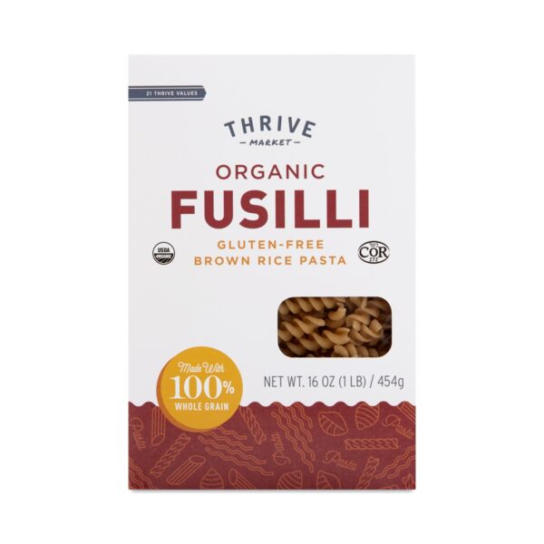 2-Pack Thrive Market Organic Brown Rice Fusilli 16 oz box